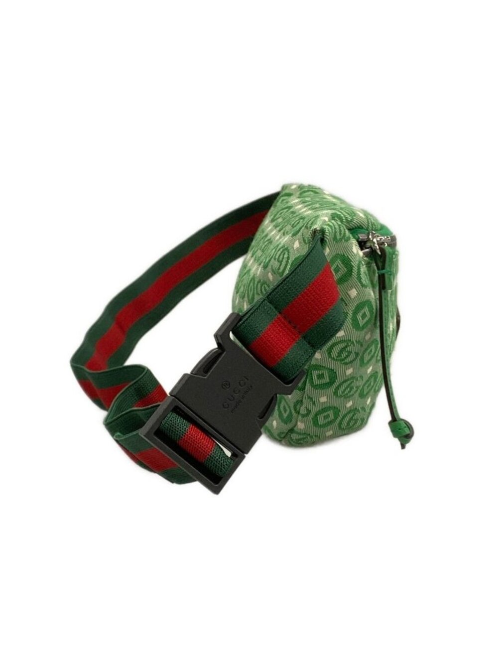 Gucci Waist Pouch Interlocking Children's Green White Leather - Picture 2 of 15